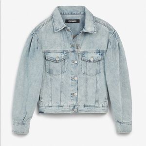 Balloon Sleeve Denim Trucker Jacket